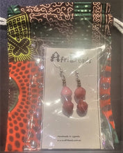 Load image into Gallery viewer, African 2 Bead drop earrings