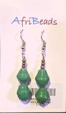 Load image into Gallery viewer, African 2 Bead drop earrings