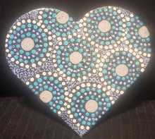 Load image into Gallery viewer, Indigenous hand painted magnetic heart
