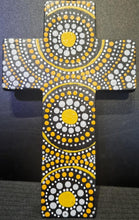 Load image into Gallery viewer, Indigenous Hand Painted Crosses-
