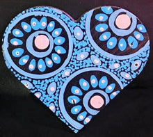 Load image into Gallery viewer, Indigenous hand painted magnetic heart

