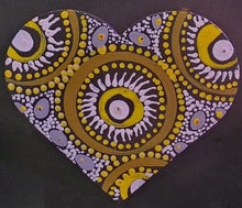 Load image into Gallery viewer, Indigenous hand painted magnetic heart
