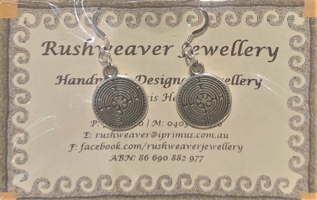 Stirling Silver Labyrinth Earrings