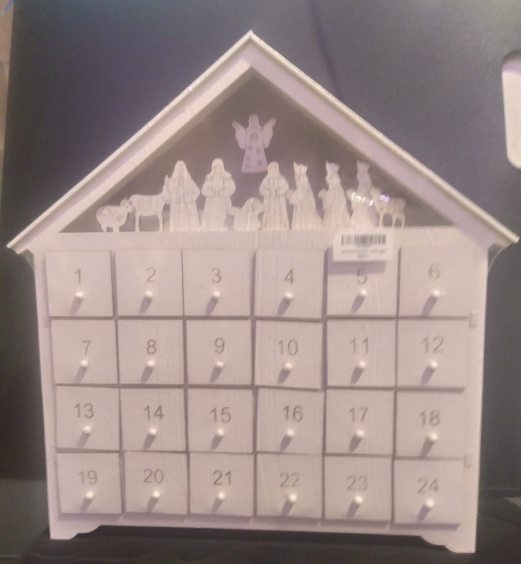 Wooden Advent Calendar with Led Light